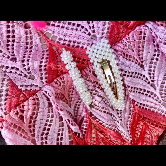 NEW Gold Pearl Statement Hair Pin & Clip SET - Picture 3 of 3